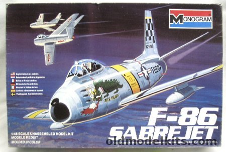 Monogram 1/48 F-86 Sabre Jet 'The Huff' or 'Miss Jenny' BAGGED, 5427 plastic model kit